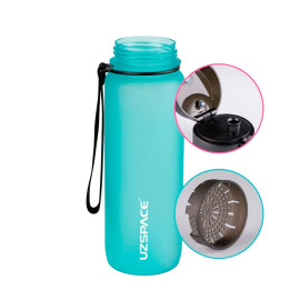 Butelka na wodę z tritanu 650ml Bidon sportowy turkusowy