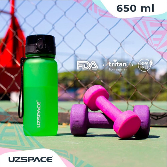 Butelka na wodę z tritanu 650ml Bidon sportowy na trening zielony