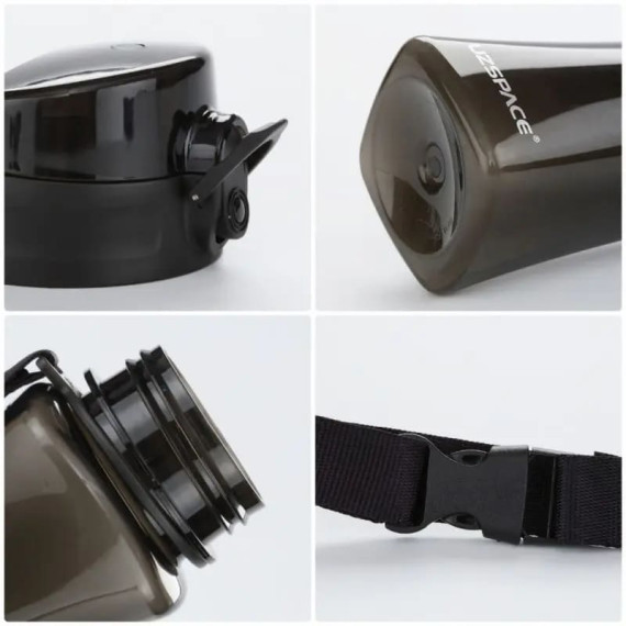 Butelka Shaker do białka, do odżywek 550ml Bidon na wodę z tritanu czarny