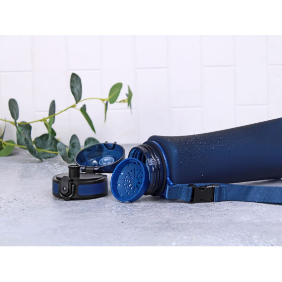 Butelka na wodę z tritanu 700ml WAVE Bidon sportowy ciemnonibieski