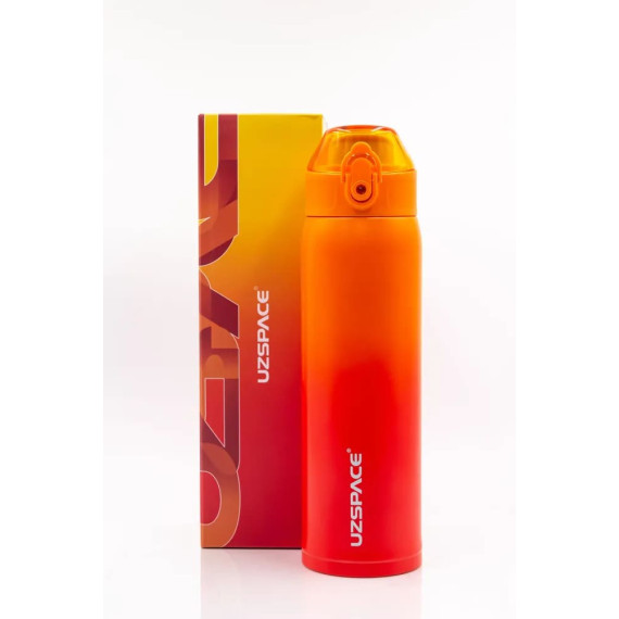 Butelka termiczna 500ml Termos z ustnikiem pomarańczowo-czerwony