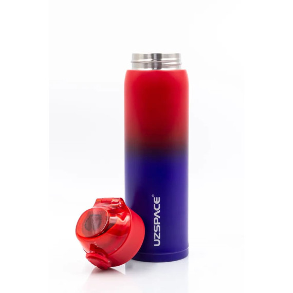 Butelka termiczna stalowa 500ml Termos z ustnikiem czerwono-granatowy