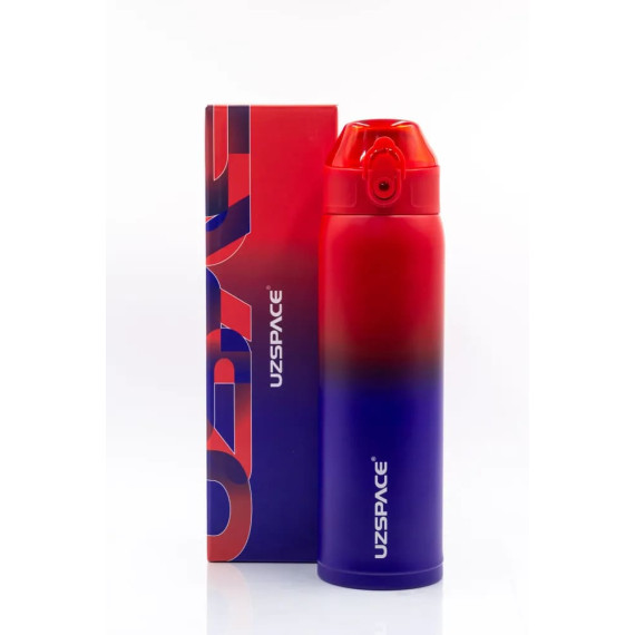 Butelka termiczna stalowa 500ml Termos z ustnikiem czerwono-granatowy