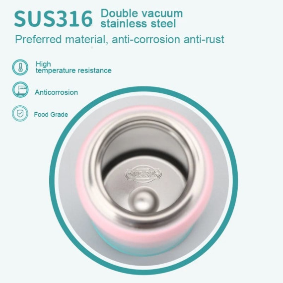 Butelka termiczna stalowa 500ml Termos z ustnikiem żółto-zielony