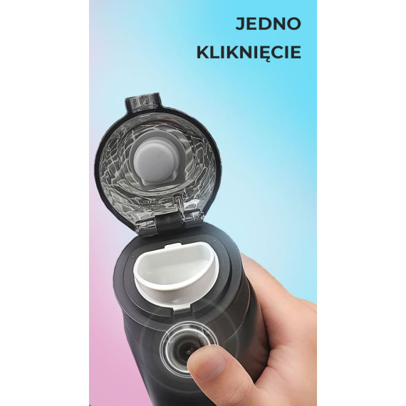 Butelka termiczna stalowa 500ml Termos z ustnikiem żółto-zielony