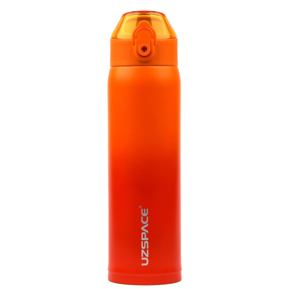 Butelka termiczna 500ml Termos z ustnikiem pomarańczowo-czerwony