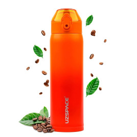 Butelka termiczna 500ml Termos z ustnikiem pomarańczowo-czerwony