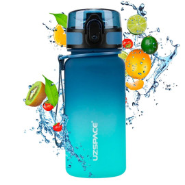 Butelka na wodę dla dzieci z tritanu 350ml niebiesko-turkusowa