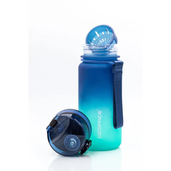 Butelka na wodę dla dzieci z tritanu 350ml niebiesko-turkusowa