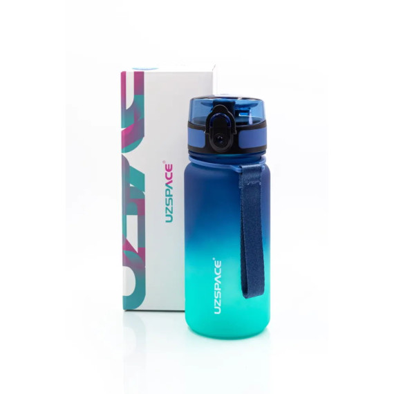 Butelka na wodę dla dzieci z tritanu 350ml niebiesko-turkusowa