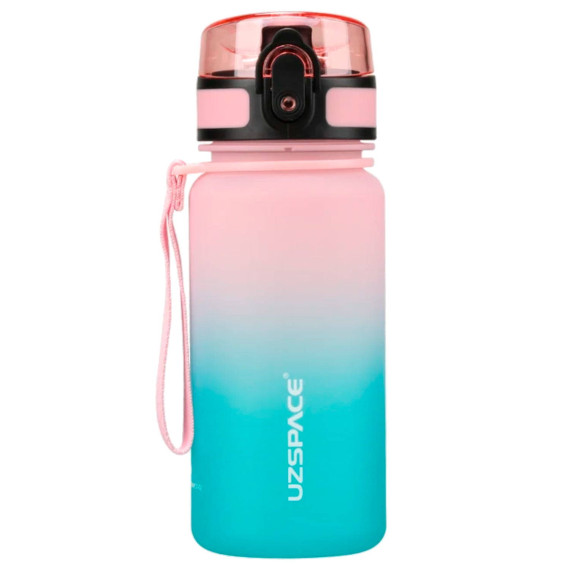 Butelka na wodę dla dzieci z tritanu 350ml różowo-turkusowa