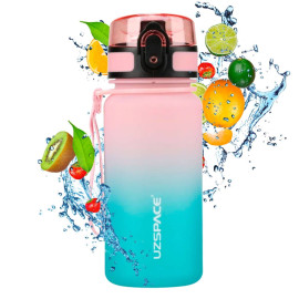 Butelka na wodę dla dzieci z tritanu 350ml różowo-turkusowa