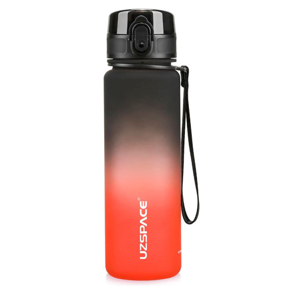 Butelka na wodę z tritanu 500ml motywacyjna czarno-czerwona