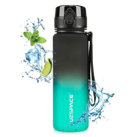 Butelka na wodę z tritanu 500ml motywacyjna czarno-zielona