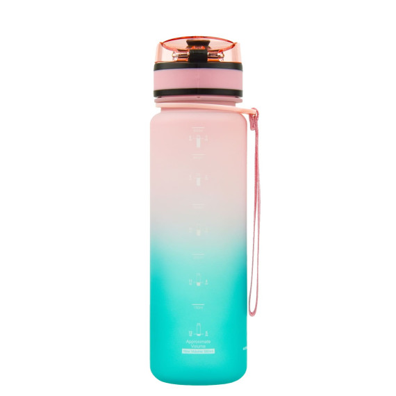 Butelka na wodę z tritanu 500ml motywacyjna różowo-turkusowa
