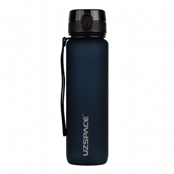 Butelka na wodę z tritanu 1L Bidon sportowy na trening ciemnoniebieski