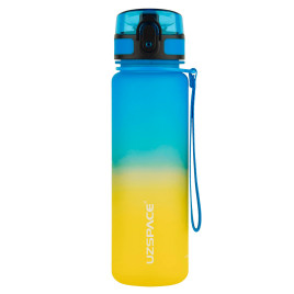 Butelka na wodę z tritanu 500ml motywacyjna niebiesko-żółta