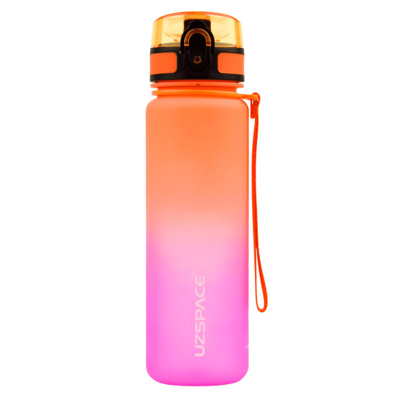 Butelka na wodę z tritanu 500ml motywacyjna pomarańczowo-różowa